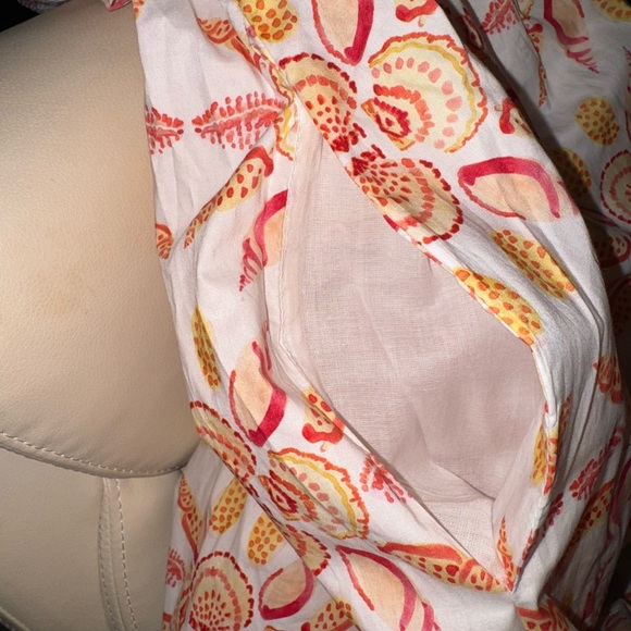 Hill House Home Sydney Nap Dress Orange  Shell Floral Dress - Picture 10 of 11